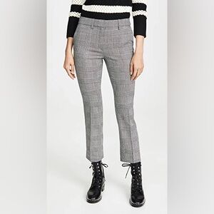 FRAME Plaid Cropped Perfect Trousers
Noir Multi Black Houndstooth Wool US4 NWT